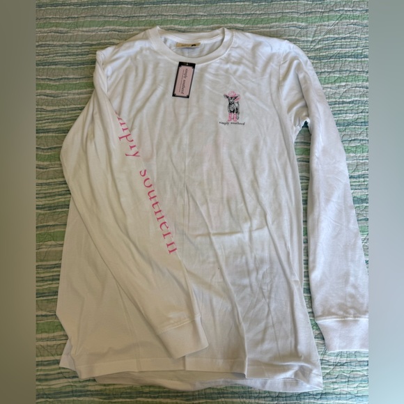 Simply Southern White Shirt with Floral Design - Picture 3 of 3